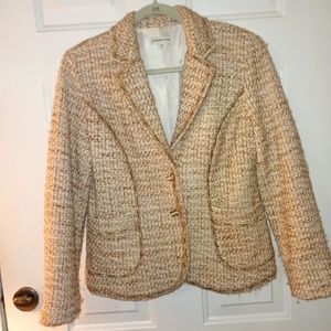 Coldwater Creek Women's Cream Colored Blazer. Size 8